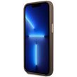 Husa iPhone 14 Pro Guess 4G Logo Plate MagSafe Maro