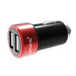 Lemontti Set Incarcator Auto 3.1A 2 porturi USB-A si cablu Type-C 1m Negru / Rosu