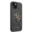 Husa iPhone 14 Guess Leather 4G Metal Logo Grey