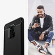 Husa Xiaomi Redmi Note 9 / Redmi 10X 4G Lemontti Carbon Case Flexible Negru
