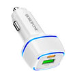 Incarcator Auto Borofone BZ14A Mercury Dual Port USB + Type-C, QC 3.0, Alb