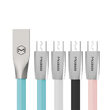 Cablu MicroUSB Mcdodo Zn-Link Silver Black (1.5m, 2.4A max)