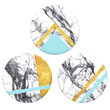 Popsockets Suport PopMinis Stand Adeziv White Marble Glam (contine 3 mini accesorii)
