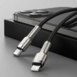Cablu Type-C la Lightning 20W, Baseus Cafule Series Metal 2m, Black