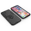 Husa iPhone 12 / 12 Pro Lemontti Ring Armor Kickstand Negru