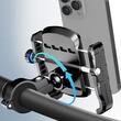 3MK Suport Telefon pentru Bicicleta, montare sigura, ajustabil, compatibil cu telefoane intre 60–90 mm, Negru