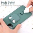 Husa iPhone 11 Pro Lemontti Liquid Silicone with Apple AirPods Case Dark Green