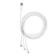 Cablu Fast Charging USB la Lightning, MicroUSB si Type-c Baseus Superior Series 3.5A White 1.5m