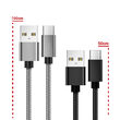 Lemontti Set Cabluri Bending Aluminum USB-A la Type-C 0.5m + 1m