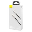 Cablu Type-C la Lightning Baseus Cafule Series Metal PD 20W Black (1m, impletitura nylon)