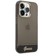 Husa iPhone 14 Pro Max Guess Camera Outline Translucent Negru