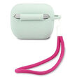 Husa Airpods Pro Guess Silicon Vintage Albastru / Fuchsia