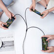 Cablu 3 in 1 Lightning & MicroUSB & Type-C Mcdodo Mamba Series Black (max 3A, 1.2m)