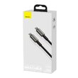 Cablu Type-C la Type-C Baseus Tungsten Gold Fast Charging 100W Black (1m, impletitura nylon)