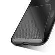Husa iPhone 11 Pro Lemontti Carbon Fiber Texture Shockproof Black