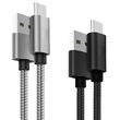 Lemontti Set Cabluri Bending Aluminum USB-A la Type-C 0.5m + 1m