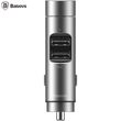 Baseus Modulator FM Energy Column MP3 Wireless Charger, display digital, 3.1A, Silver