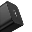Set  Incarcator Retea Baseus Super Si Quick Charger cu cablu Type-C la Type-C  1m, 3A, 25W, Black