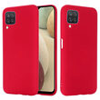 Husa Samsung Galaxy A12 Lemontti Silicon Silky Rosu