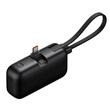 Mcdodo Acumulator Extern FreeKit Series 5000mAh, 22.5W, cablu si conector USB-C incorporate, Negru