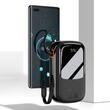 Baseus Acumulator extern Q Pow Digital Display Incarcare Rapida, QC/PD, 10000mAh, 22.5W, cablu integrat Type-C, Negru