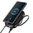 Baseus Acumulator extern Q Pow Digital Display Incarcare Rapida, QC/PD, 20000mAh, 20W, cablu integrat Lightning, Negru
