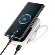 Baseus Acumulator extern Q Pow Digital Display Incarcare Rapida, QC/PD, 20000mAh, 20W, cablu integrat Lightning, Alb
