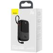 Baseus Acumulator extern Q Pow Digital Display Incarcare Rapida, QC/PD, 20000mAh, 20W, cablu integrat Lightning, Negru