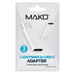 Mako Adaptor Lightning la USB-C set 3 buc, White
