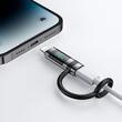 Mcdodo Adaptor Type-C la Lightning 36W, Pigeon Series, cu carlig din silicon, aliaj de aluminiu, afisaj LED HD, Negru