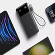 Anker Acumulator extern 20.000 mAh PowerCore 30W, QC+PD, 1 x USB-A, 2 x USB-C, cablu USB-C incorporat, Negru