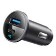 Anker Incarcator Auto 323 52.5W, 3A, 1 x USB-A , 1 x USB-C, Negru
