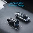 Anker Incarcator Auto 323 52.5W, 3A, 1 x USB-A , 1 x USB-C, Negru