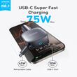 Anker Incarcator Auto Nano 75W, port USB-C 30W, cablu USB-C retractabil, Negru
