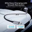 Anker Incarcator Auto Nano 75W, port USB-C 30W, cablu USB-C retractabil, Negru