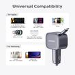 Anker Incarcator Auto Nano 75W, port USB-C 30W, cablu USB-C retractabil, Negru