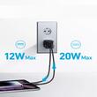 Anker Incarcator Retea 323 33W, PowerIQ, 1 x USB Type-C, 1 x USB, Negru