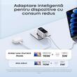 Anker Incarcator Retea Fast Charge 100W, 1 x USB-A, 2 x USB-C, Smart Display,  Argintiu