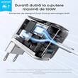 Anker Incarcator Retea Fast Charge 100W, 1 x USB-A, 2 x USB-C, Smart Display,  Argintiu
