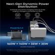 Anker Incarcator Retea Fast Charge, 160W, Prime, 3x USB-C, Smart Display, Gri
