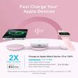 Anker Incarcator Wireless MagGo 3-in-1 MagSafe Qi2, 15W, pliabil, pentru iPhone 15/16, AirPods, Apple Watch, Roz