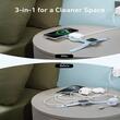 Anker Incarcator Wireless MagGo 3-in-1 MagSafe Qi2, 15W, pliabil, pentru iPhone 15/16, AirPods, Apple Watch, Verde