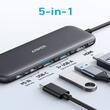 Anker Multihub 332 5-in-1 85W PD Ultra-Slim USB-C, 4K HDMI, Negru