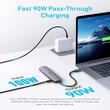 Anker Multihub 5 in 1 PD 90W, 2 x USB-A - 1 x USB-A 3.0 - 1 x USB-C - 1 x HDMI, 4K@30Hz, Gri