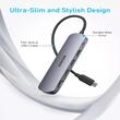 Anker Multihub 5 in 1 PD 90W, 2 x USB-A - 1 x USB-A 3.0 - 1 x USB-C - 1 x HDMI, 4K@30Hz, Gri