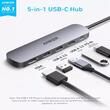 Anker Multihub 5 in 1 PD 90W, 2 x USB-A - 1 x USB-A 3.0 - 1 x USB-C - 1 x HDMI, 4K@30Hz, Gri