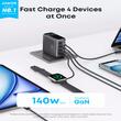 Anker Set Incarcator Retea Zolo Fast Charge 140W, Digital Display, 3x USB-C, 1x USB-A, PD 3.1, cablu USB-C inclus, Negru