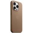 Apple Husa Originala FineWoven iPhone 15 Pro, MagSafe, Taupe