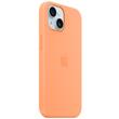 Apple Husa Originala Silicon iPhone 15 Plus, MagSafe, Orange Sorbet