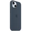 Apple Husa Originala Silicon iPhone 15 Plus, MagSafe, Storm Blue